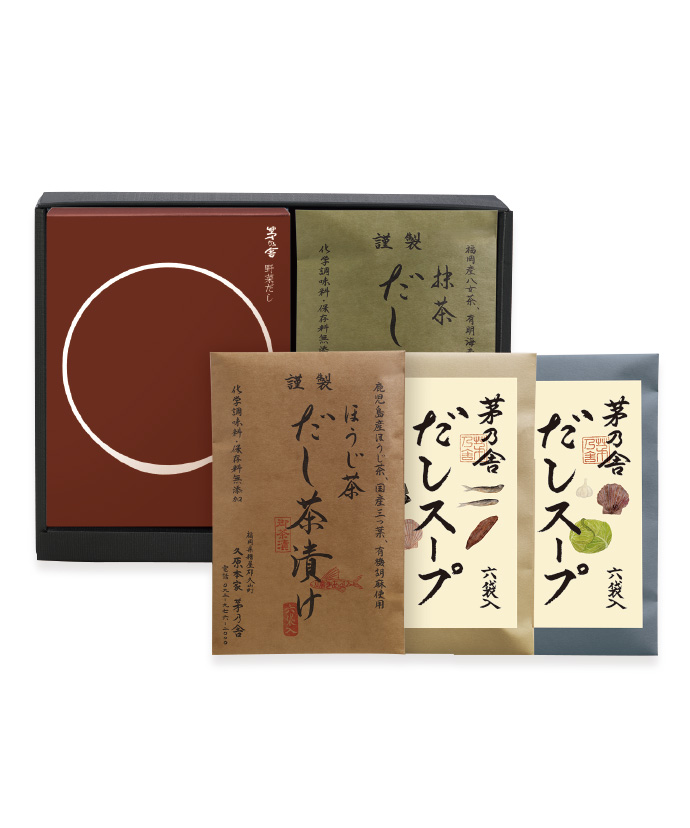 贈答箱入 減塩茅乃舎だし だしスープ2種 だし茶漬け2種セット 茅乃舎 かやのや 久原本家通販サイト 公式