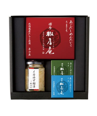 あごだしめんたいこうまくち・イカゆず麹漬・あごだしめんたいこ2種（ゆず・イカ）ギフト