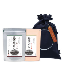 茅乃舎　だし　6袋 おめでとうタグ付ききんちゃく中（茅乃舎だし・野菜だし）セット