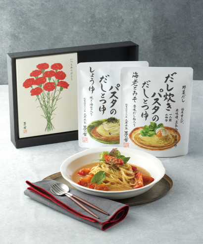 母の日限定 贈答箱入 茅乃舎だし･だし炊きパスタ2種ギフト