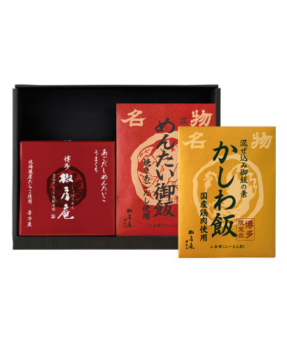 あごだしめんたいこ(うまくち210g)・めんたい御飯・かしわ飯ギフト