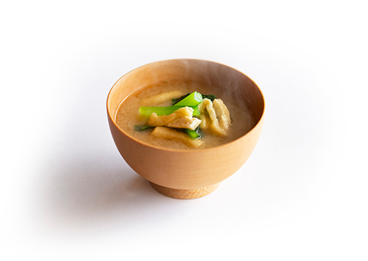 小松菜とお揚げの十穀麹二十割味噌汁