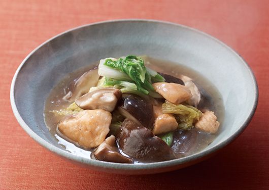 サーモンと白菜の炒めもの