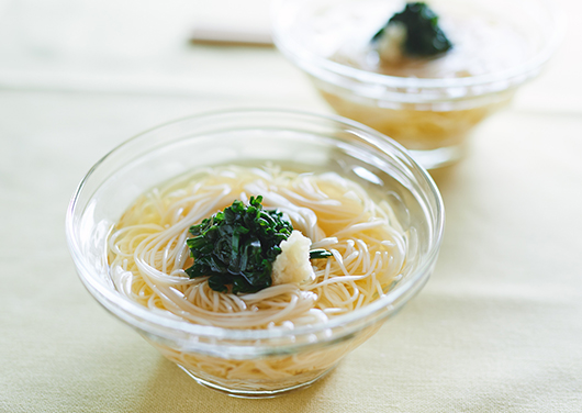 おかわかめのおひたしぶっかけ素麺