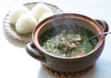 ニラと豚肉の味噌汁画像