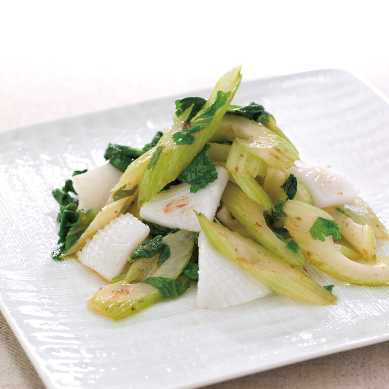 イカとセロリのだし炒め