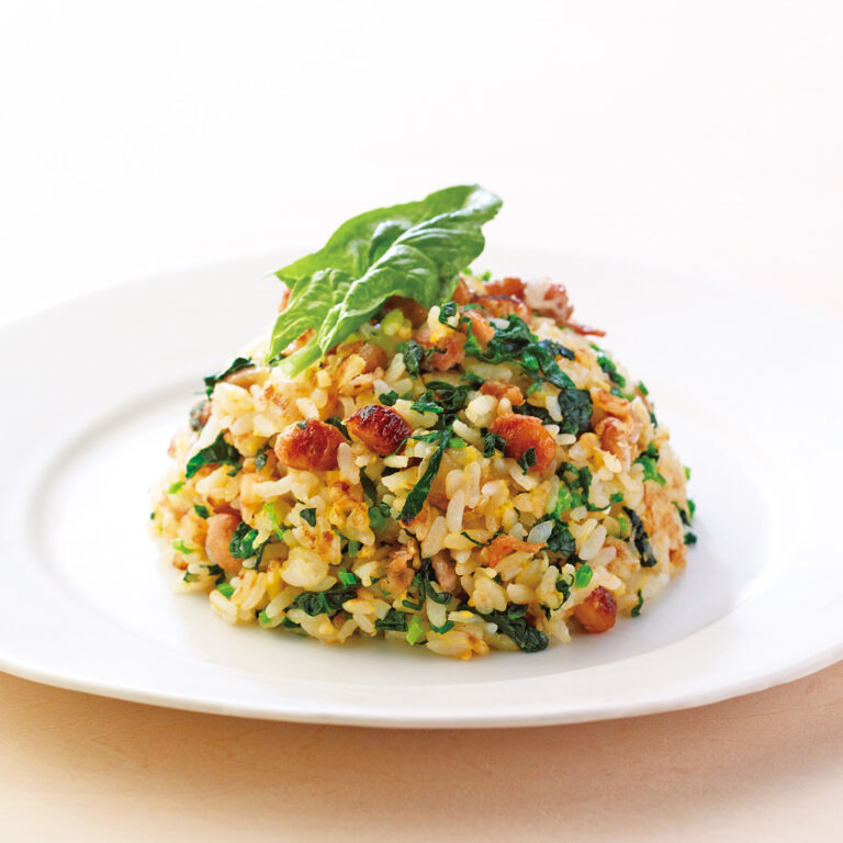 納豆と豚肉のポパイチャーハン