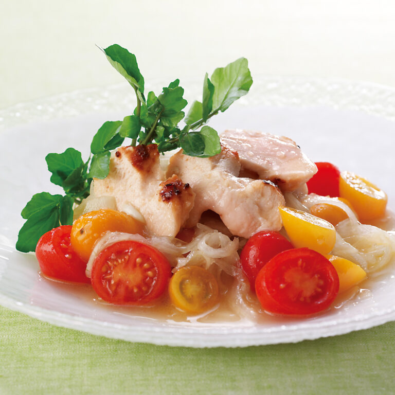 鶏むね肉と野菜のマリネ