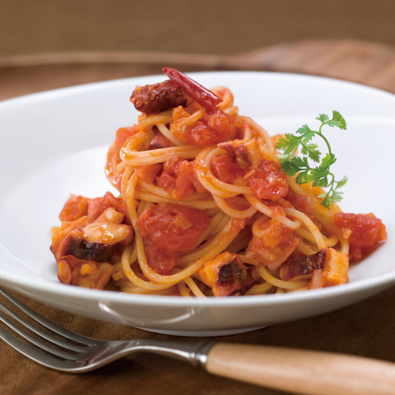 蛸とトマトのスパゲッティ