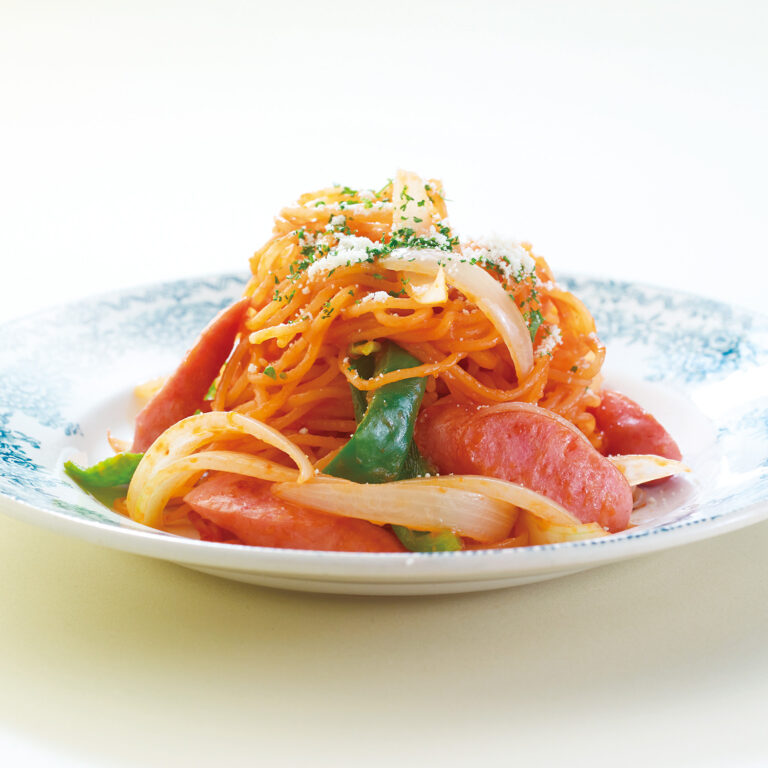 水漬けパスタのナポリタン