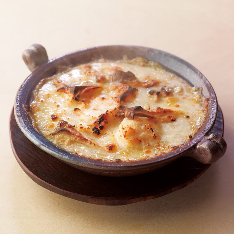 ホタテときのこの豆乳グラタン