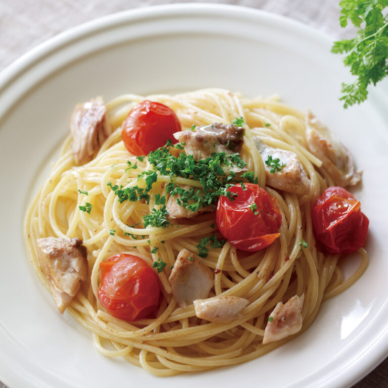 サバトマトパスタ