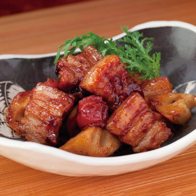 豚バラと蓮根のうま煮