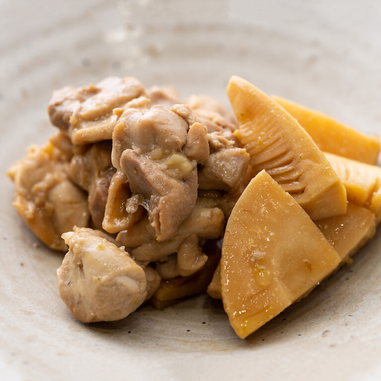 筍と鶏の煮物　柚子胡椒風味