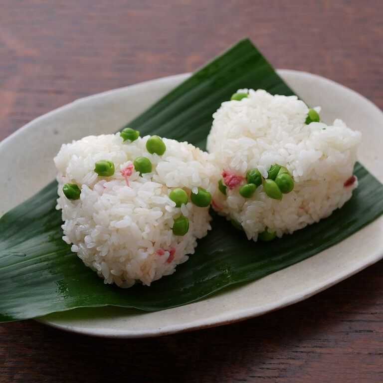 グリーンピースのだし炊きごはん