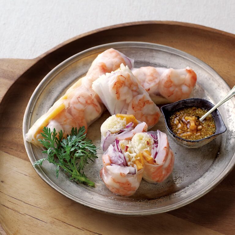 海老とそうめんの生春巻き