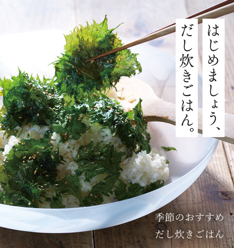 はじめましょう、だし炊きごはん。