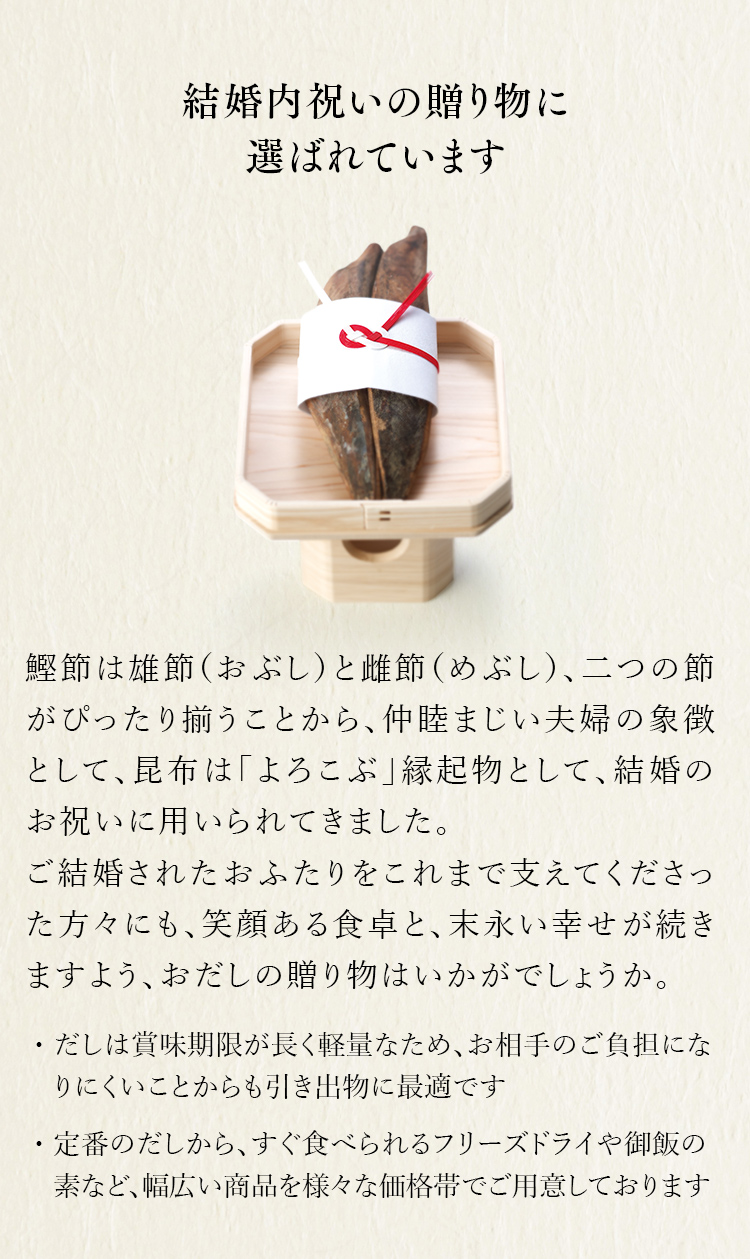 結婚内祝いの贈り物