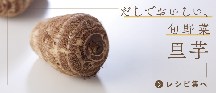 だしでおいしい、旬野菜 里芋
