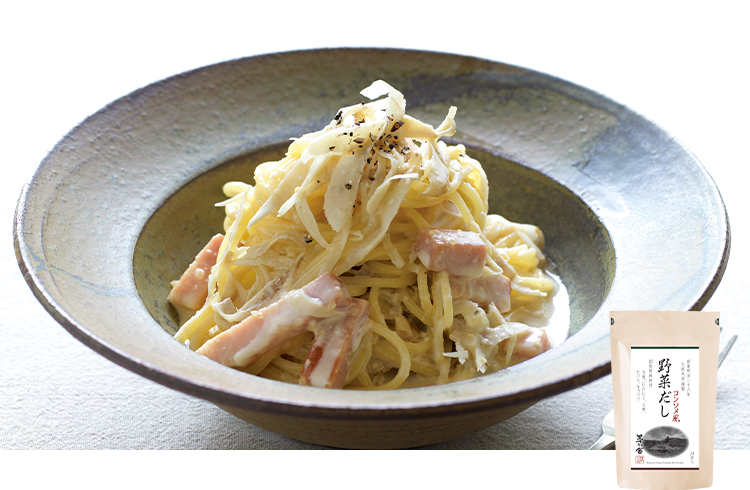 牛蒡とベーコンのクリームパスタ