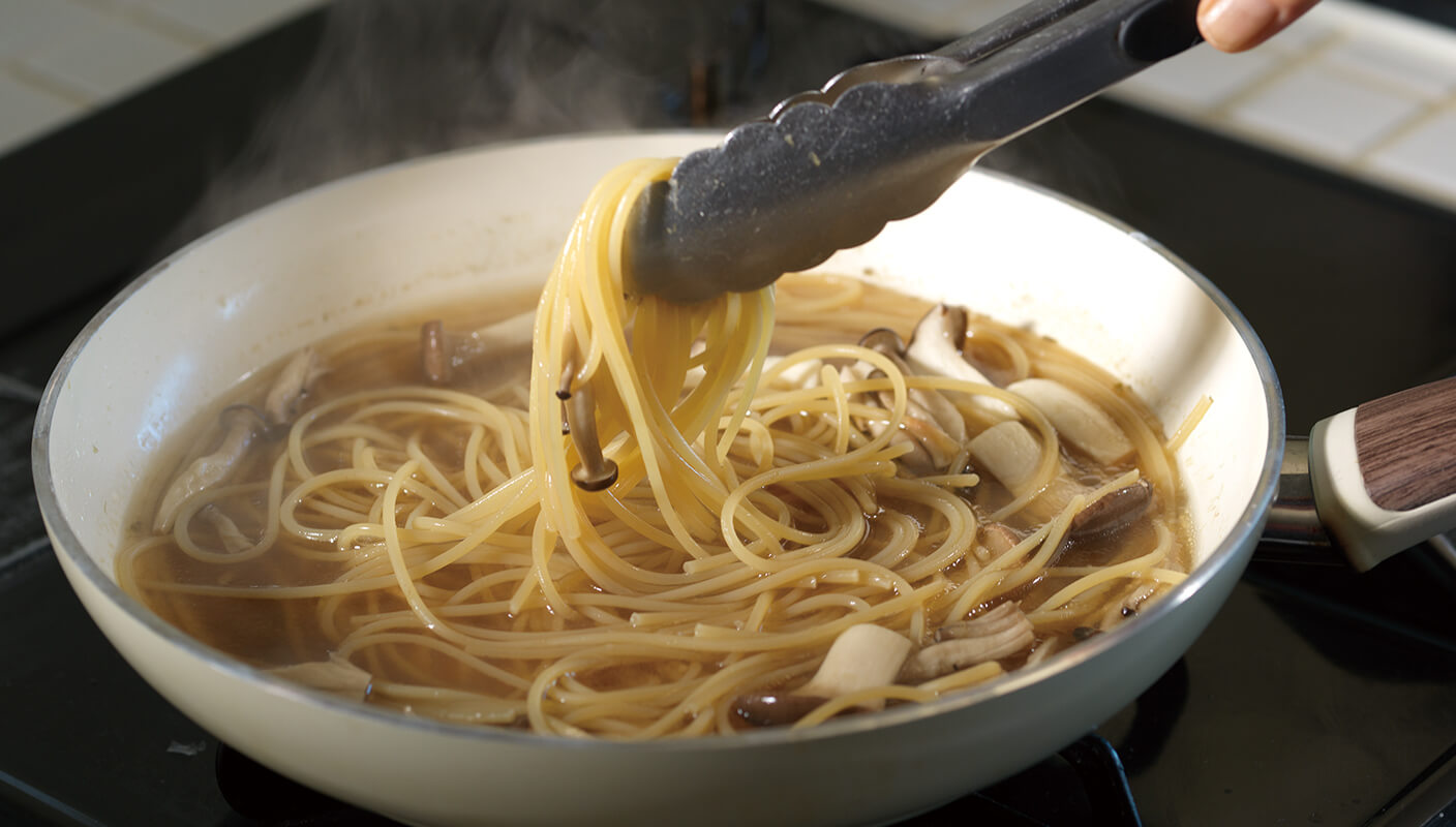 だし炊きパスタの写真