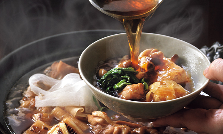 鶏肉で堪能「鶏すきしゃぶ」