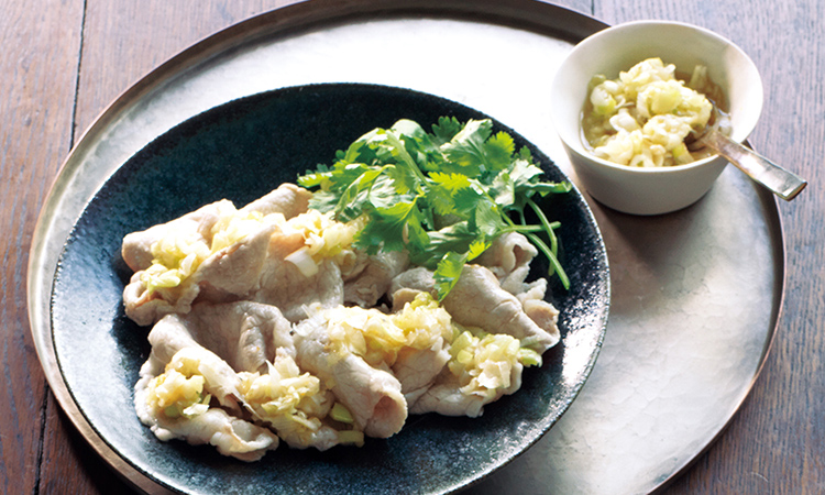 豚しゃぶねぎ塩だれ