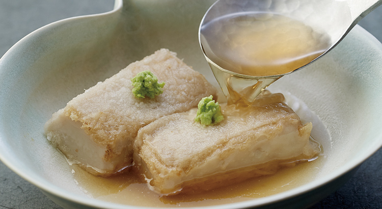 焼き胡麻豆腐のだしかけの写真