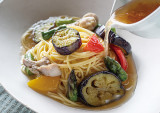 夏野菜の冷製スープパスタ画像